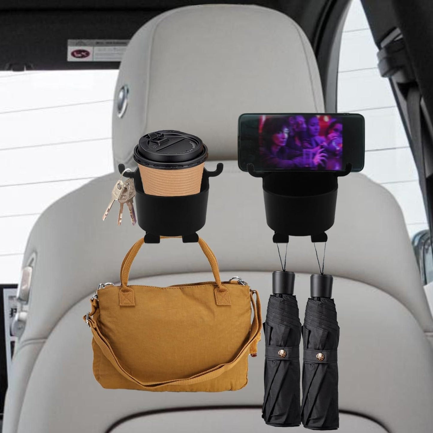 Multifunctional Hanging Storage Cup & Mobile Holder (Pack of 2)